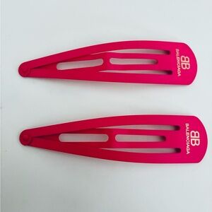 Balenciaga Fuchsia Hair Clips